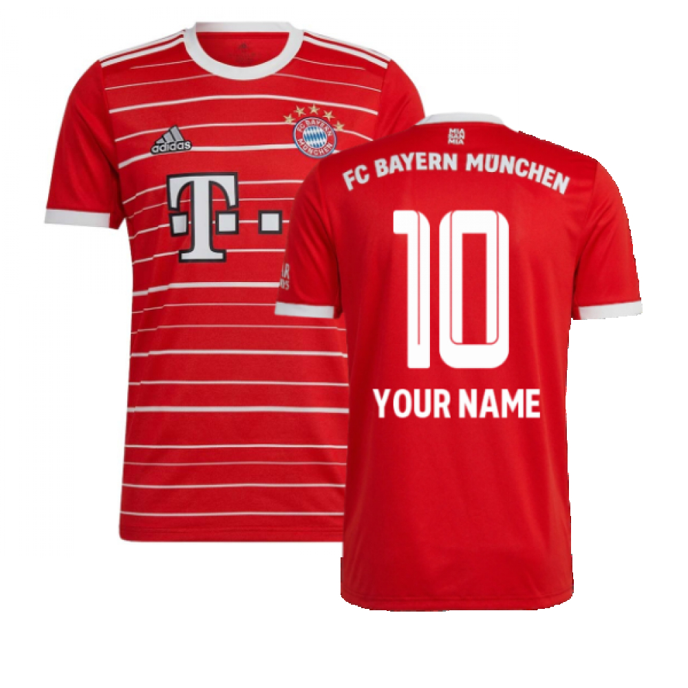 '22-'23 Bayern Munich Home Shirt (Your Name) Polyester Made By: Adidas Men's Red 3XL