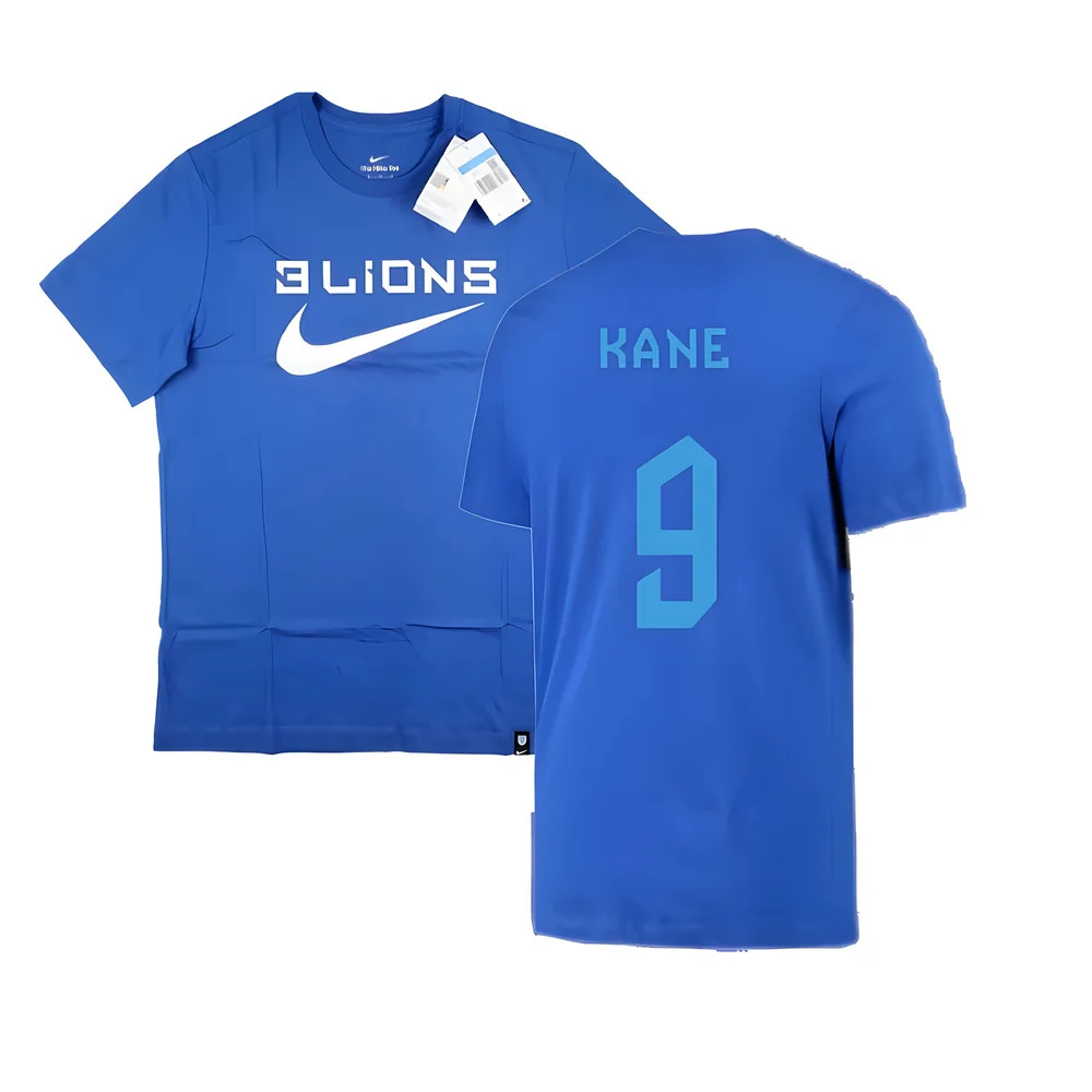 '22-'23 England Three Lions Tee (Blue) (Kane 9) Polyester Made By: Nike Men's Blue Xxl