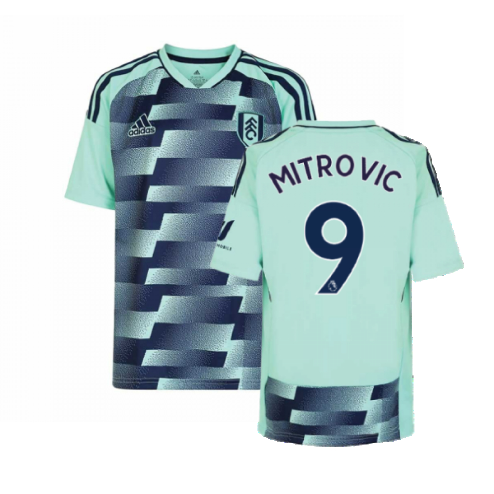 '22-'23 Fulham Away Shirt (Kids) (Mitrovic 9) Men's Polyester Aleksandar Mitrovic Made By: Adidas Boys Navy Size 11-12