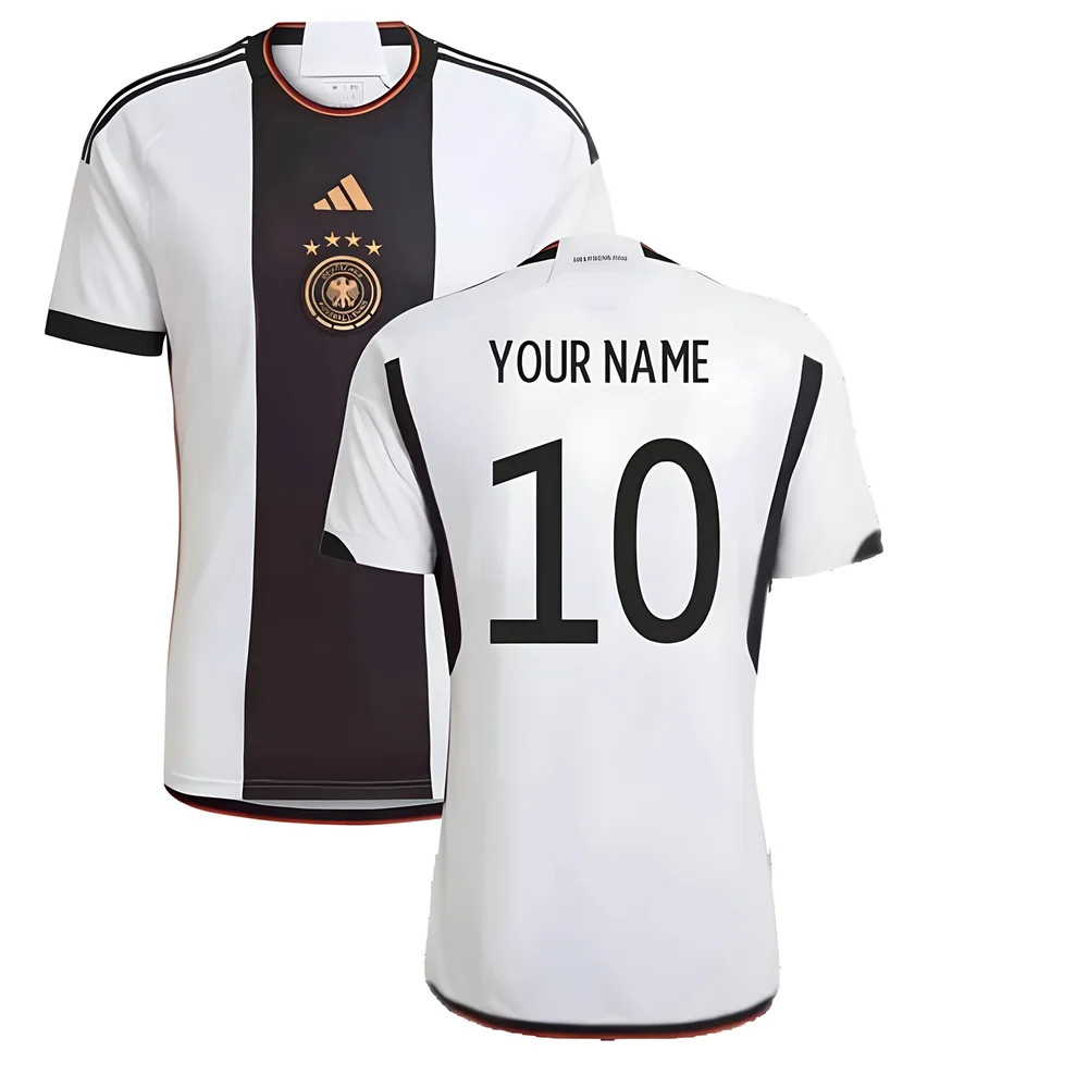 '22-'23 Germany Home Shirt (Kids) (Your Name) 7-8 Polyester Made By: Adidas Unisex Kids White Size 15-16