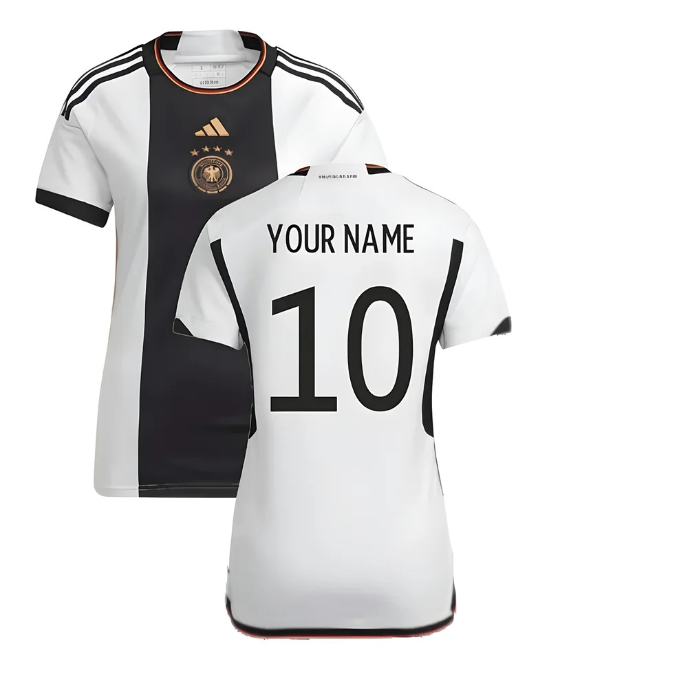 '22-'23 Germany Home Shirt () (Your Name) Polyester Made By: Adidas Women's White Small