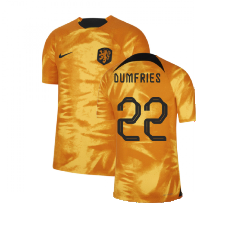 '22-'23 Holland Home Dri-Fit Adv Match Shirt (Dumfries 22) Polyester Made By: Nike Men's Orange Medium