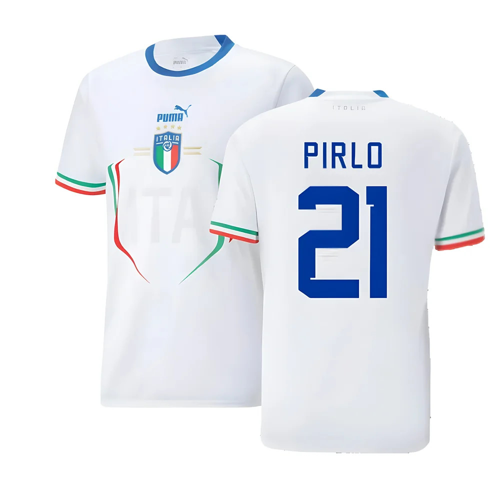 '22-'23 Italy Away Shirt (Pirlo 21) Polyester Andrea Pirlo Made By: Puma Men's White Xxl