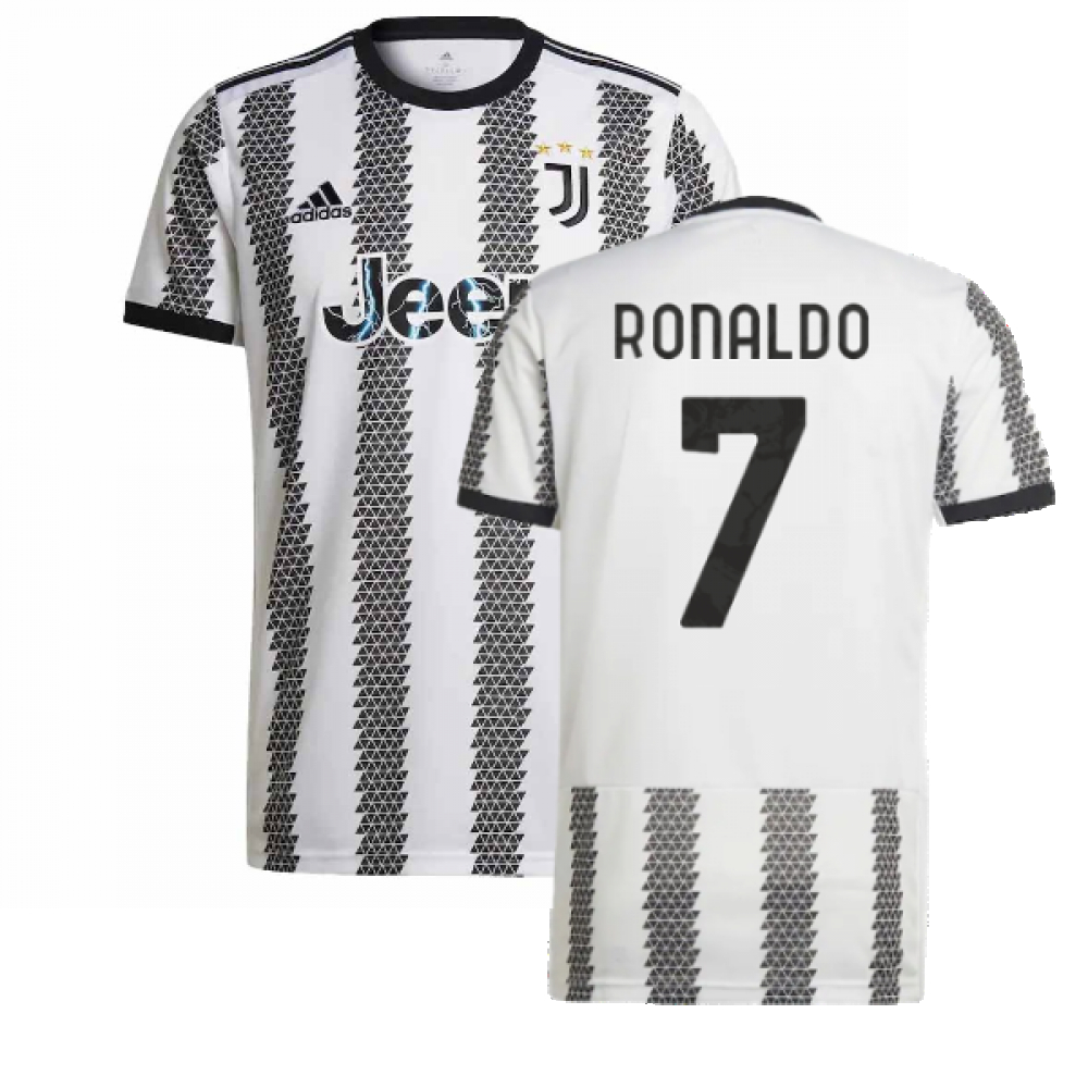 '22-'23 Juventus Home Shirt (Ronaldo 7) Polyester Cristiano Ronaldo Made By: Adidas Men's White Xxl