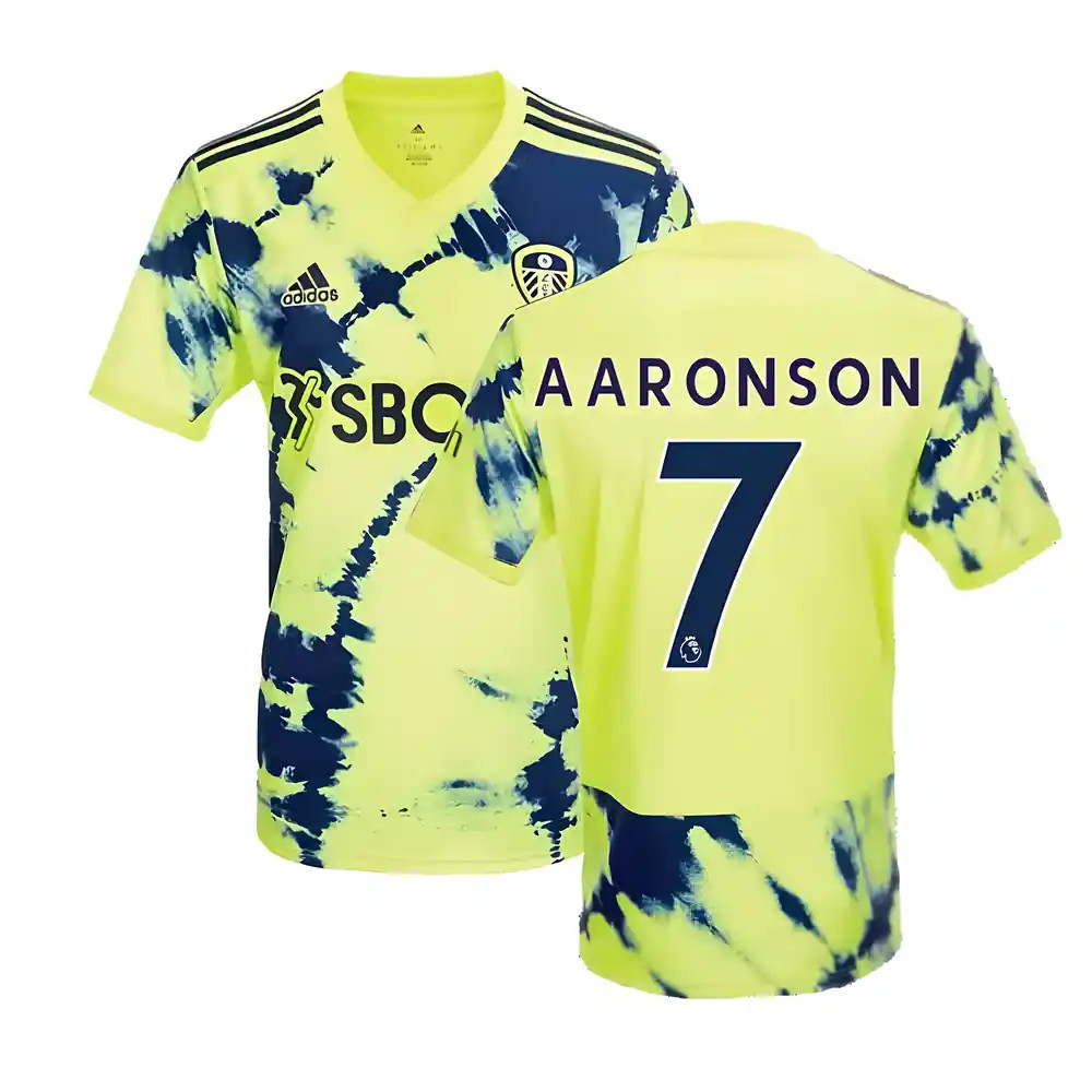 '22-'23 Leeds United Away Shirt (Aaronson 7) Polyester Brendan Aaronson Made By: Adidas Men's Yellow Small