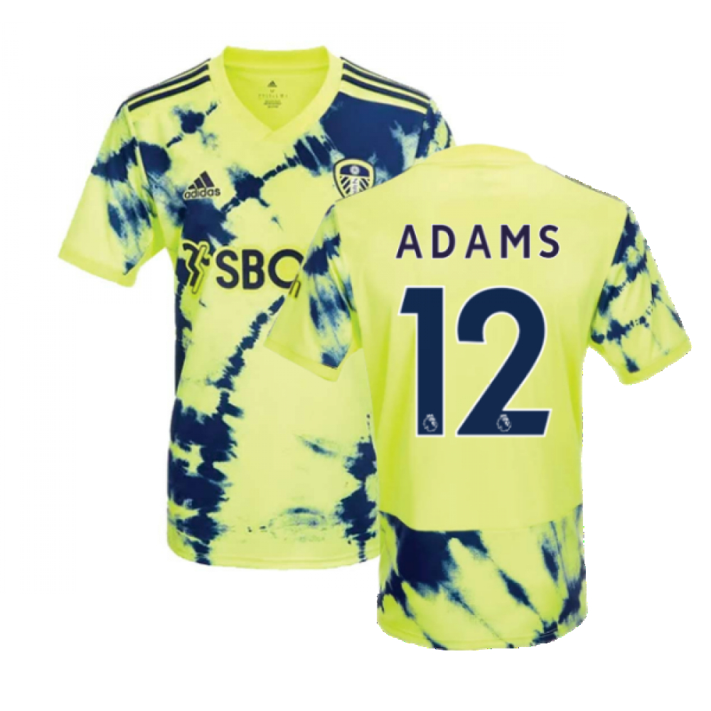 '22-'23 Leeds United Away Shirt (Adams 12) Polyester Tyler Adams Made By: Adidas Men's Yellow Large