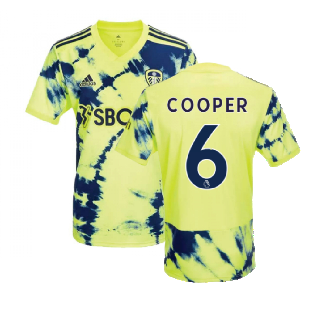 '22-'23 Leeds United Away Shirt (Cooper 6) Polyester Liam Cooper Made By: Adidas Men's Yellow Medium