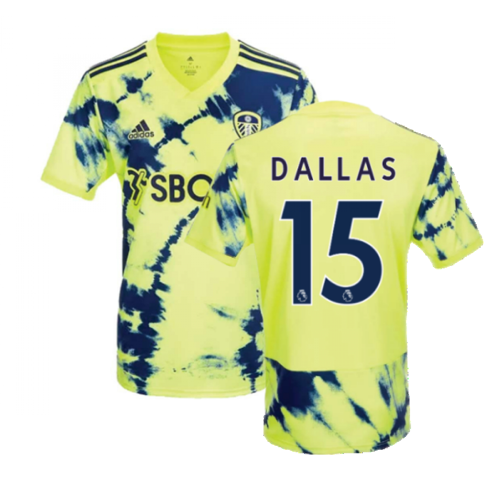 '22-'23 Leeds United Away Shirt (Dallas 15) Polyester Stuart Dallas Made By: Adidas Men's Yellow Large