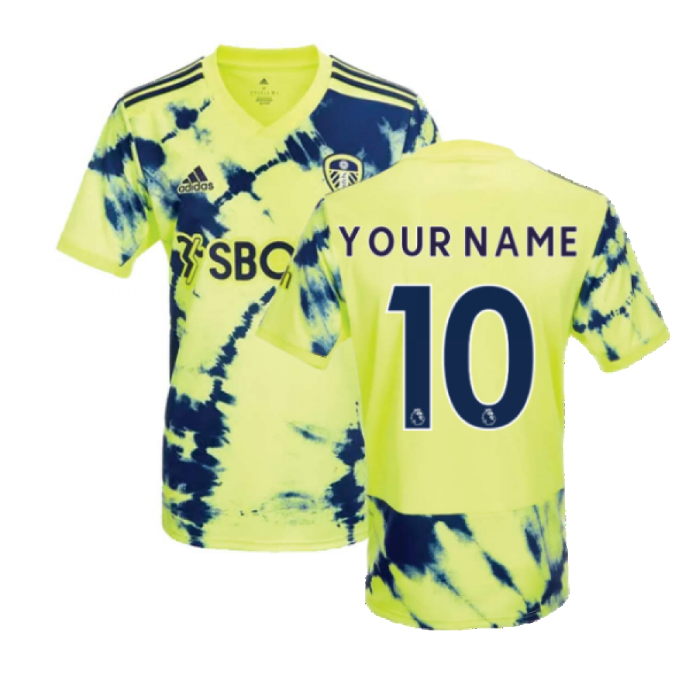 '22-'23 Leeds United Away Shirt (Your Name) Polyester Made By: Adidas Men's Yellow Extra Large