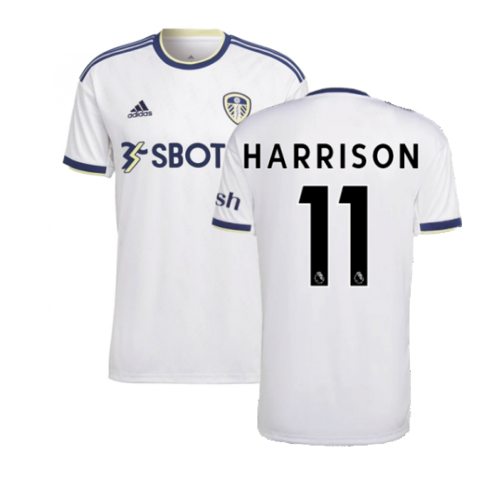 '22-'23 Leeds United Home Shirt (Harrison 11) Polyester Jack Harrison Made By: Adidas Men's White Extra Large