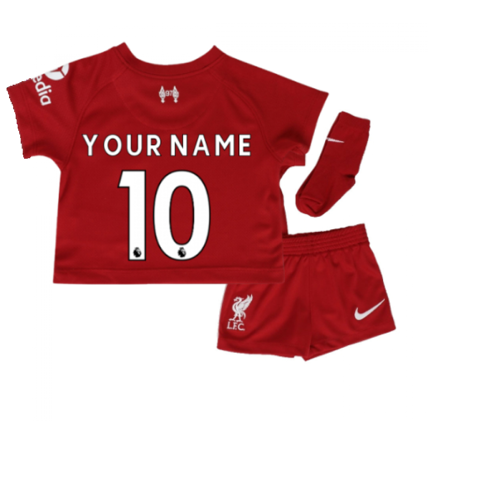'22-'23 Liverpool Home Baby Kit (Your Name) Toddler's Polyester Made By: Nike Unisex Toddler Red 6-9 Mo