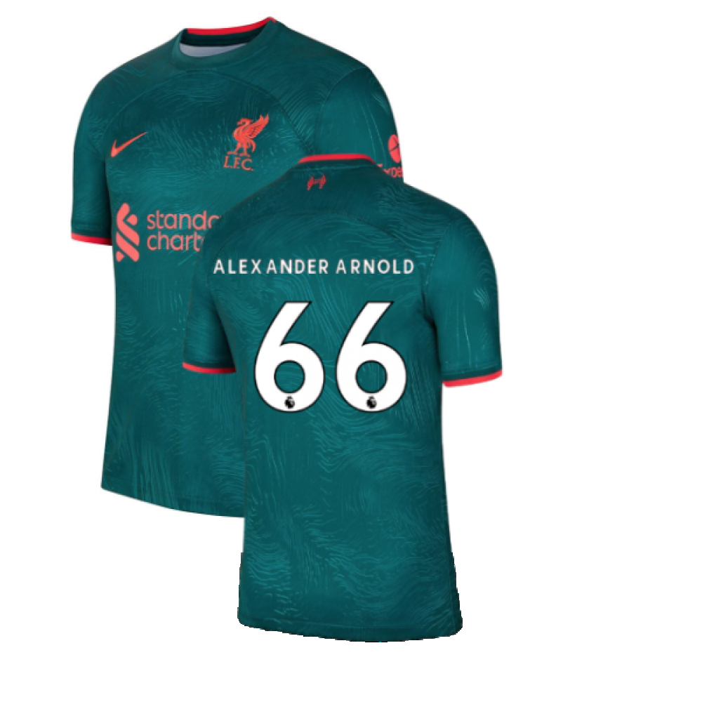 '22-'23 Liverpool Third Shirt (Alexander Arnold 66) Polyester Trent Alexander-Arnold Made By: Nike Men's Green Small