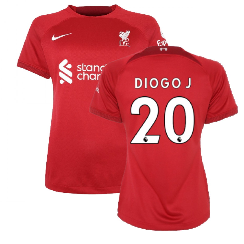 '22-'23 Liverpool Home (Diogo J 20) Polyester Diogo Jota Made By: Nike Women's Red Extra Small