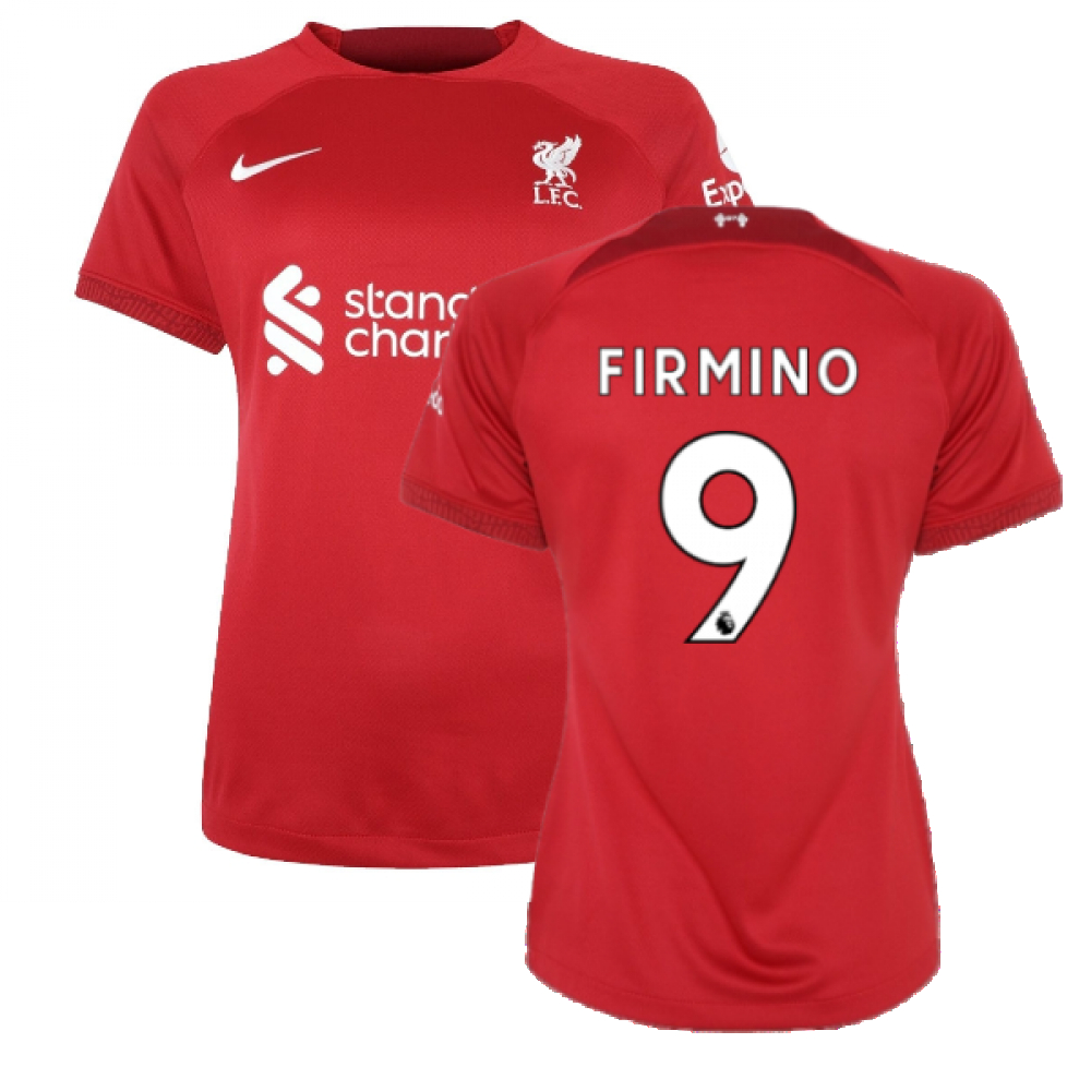 '22-'23 Liverpool Home (Firmino 9) Polyester Roberto Firmino Made By: Nike Women's Red Extra Small
