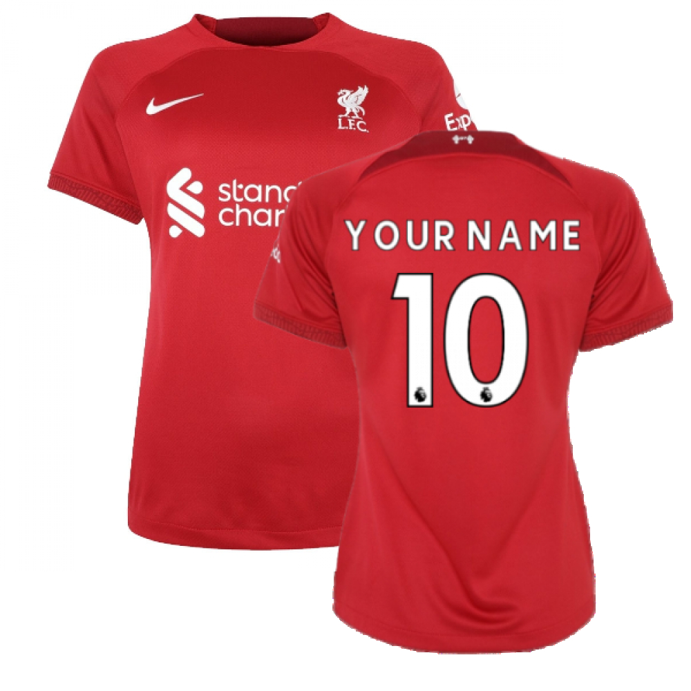'22-'23 Liverpool Home (Your Name) Polyester Made By: Nike Women's Red Extra Small