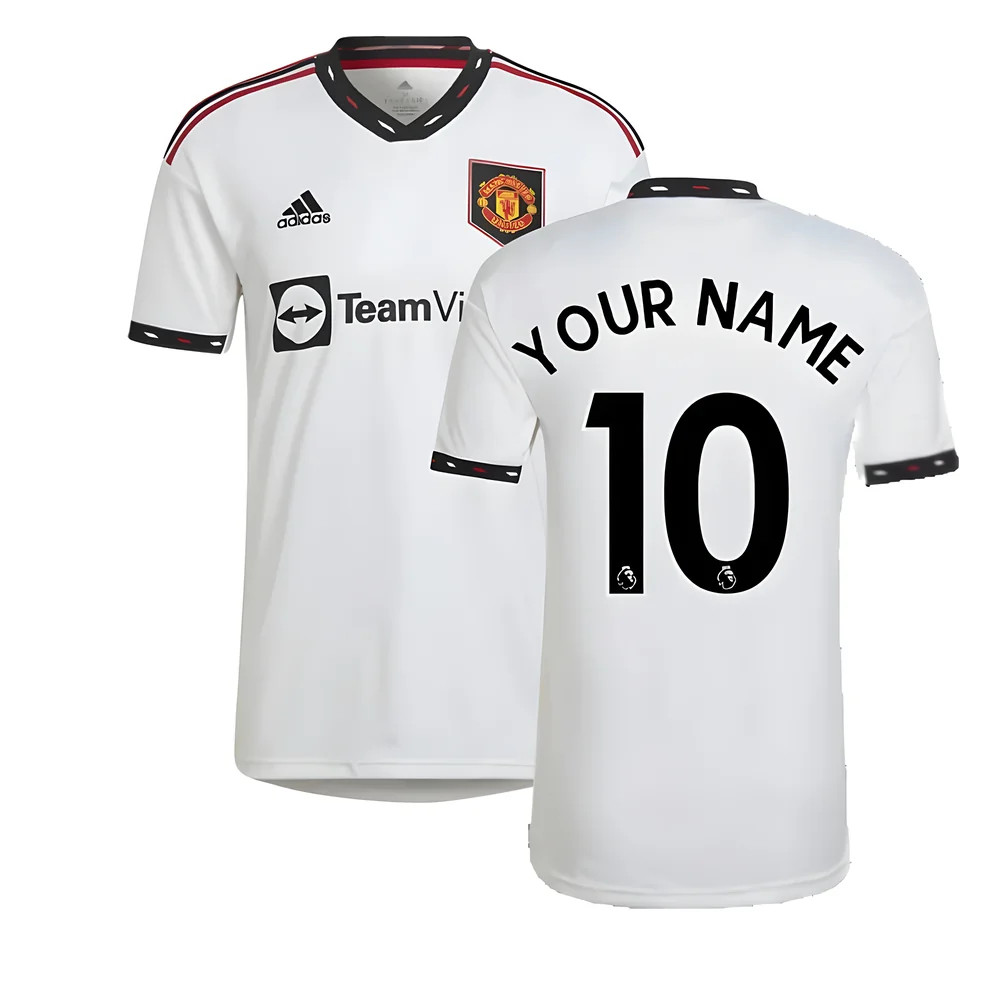 '22-'23 Man Utd Away Shirt (Your Name) Polyester Manchester United Made By: Adidas Men's White Xxl