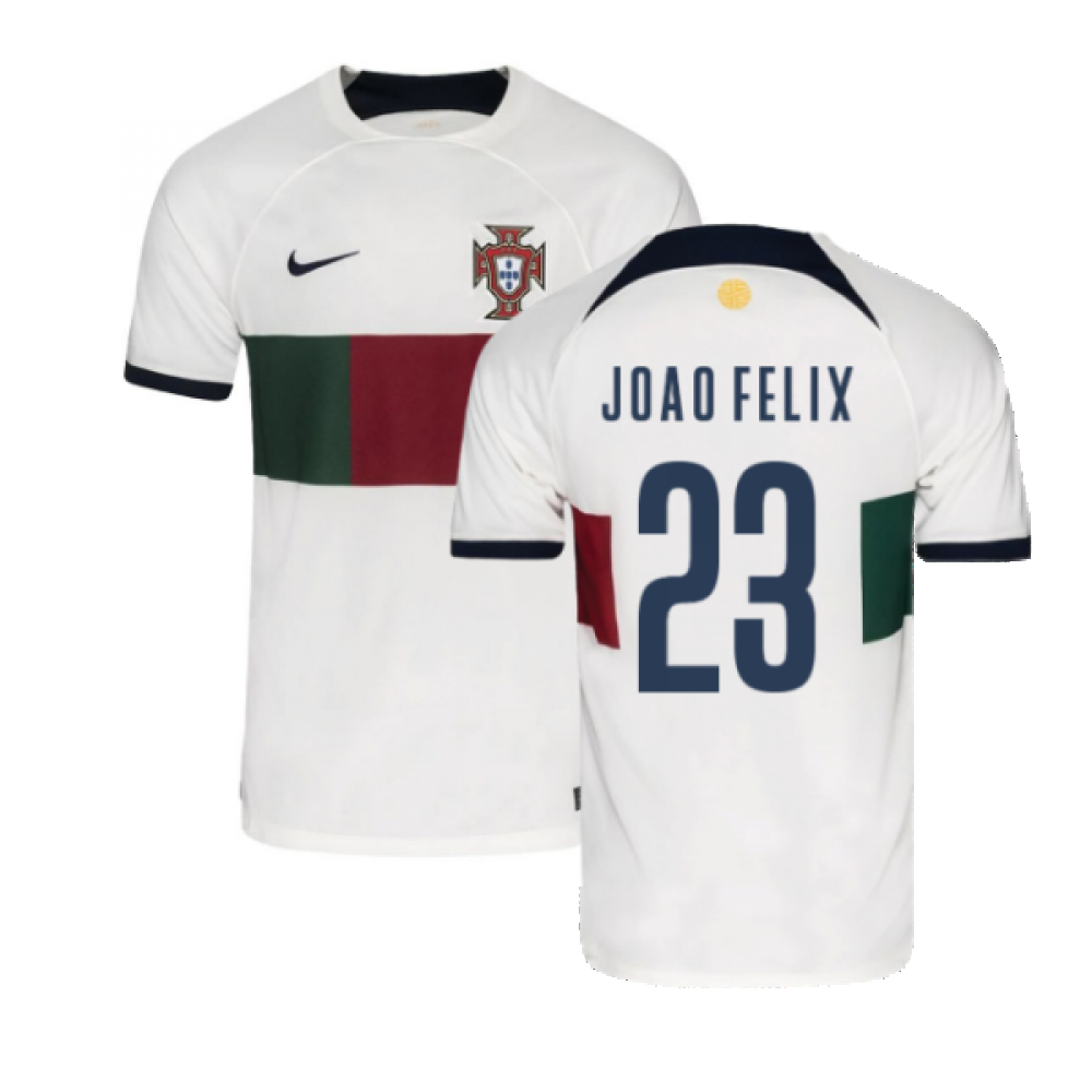 '22-'23 Portugal Away Shirt (Joao Felix 23) Polyester Made By: Nike Men's White 3XL