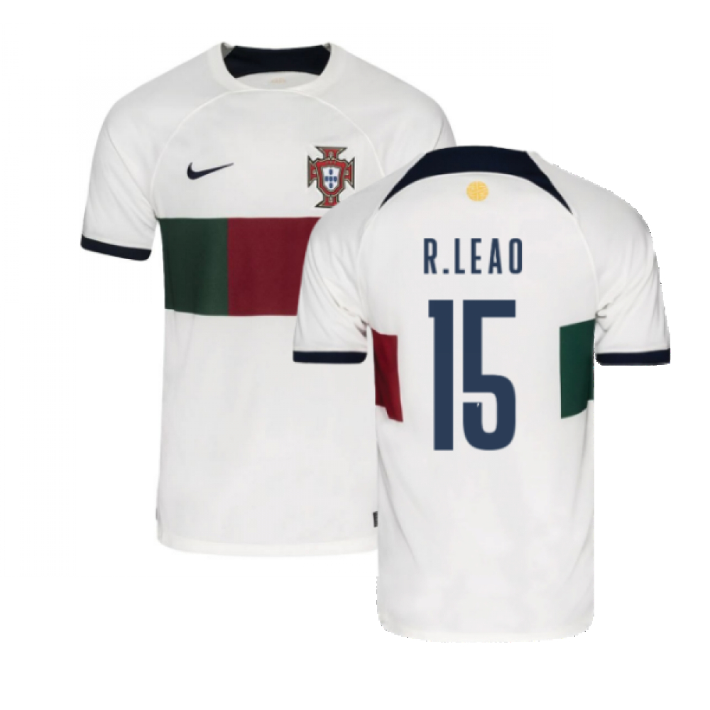 '22-'23 Portugal Away Shirt (R.leao 15) Polyester Rafael Leao Made By: Nike Men's White 3XL