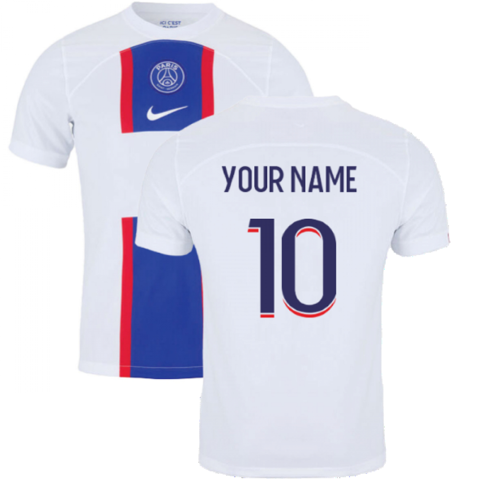 '22-'23 Psg Third Shirt (Your Name) Polyester Made By: Nike Men's Navy Xxl