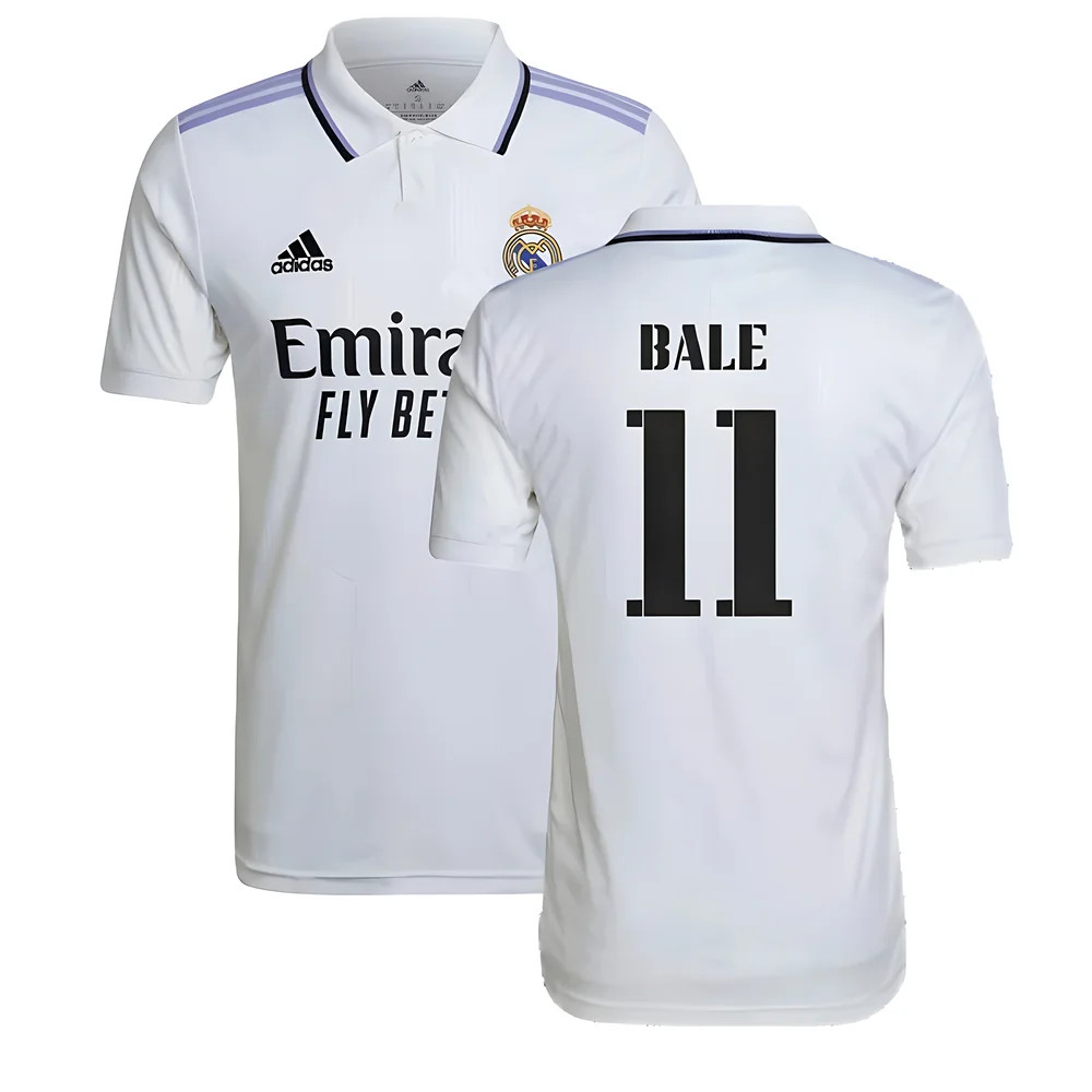 '22-'23 Real Madrid Home Shirt (Bale 11) Polyester Gareth Bale Made By: Adidas Men's White Xxl