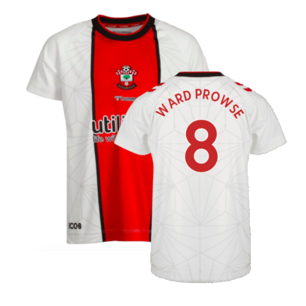 '22-'23 Southampton Home Shirt (Kids) (Ward Prowse 8) Polyester James Ward-Prowse Made By: Hummel Unisex Kids White Extra Large