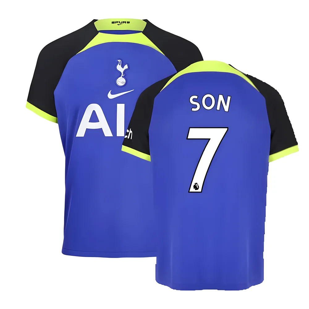 '22-'23 Tottenham Away Shirt (Son 7) Polyester Heung-Min Son Made By: Nike Men's Navy Large