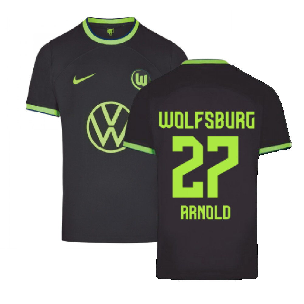 '22-'23 Wolfsburg Away Shirt (Arnold 27) Polyester Maximilian Arnold Made By: Nike Men's Green Medium