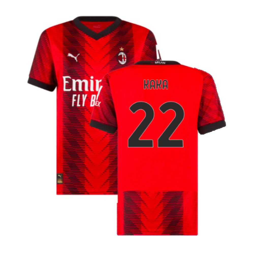 '23-'24 Ac Milan Home Shirt () (Kaka 22) Polyester Made By: Puma Women's Red Medium