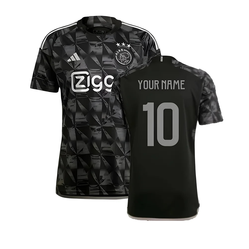 '23-'24 Ajax Third Shirt (Your Name) Polyester Made By: Adidas Men's Black Xxl