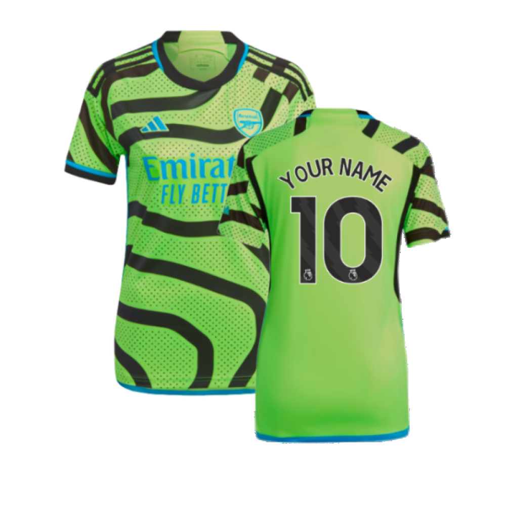 '23-'24 Arsenal Away Shirt () (Your Name) Polyester Made By: Adidas Women's Yellow Extra Small