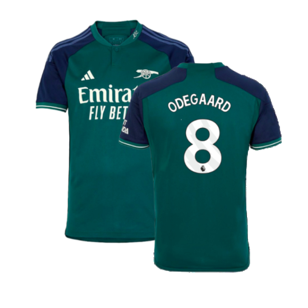 '23-'24 Arsenal Third Shirt (Odegaard 8) Polyester Made By: Adidas Men's Green 3XL