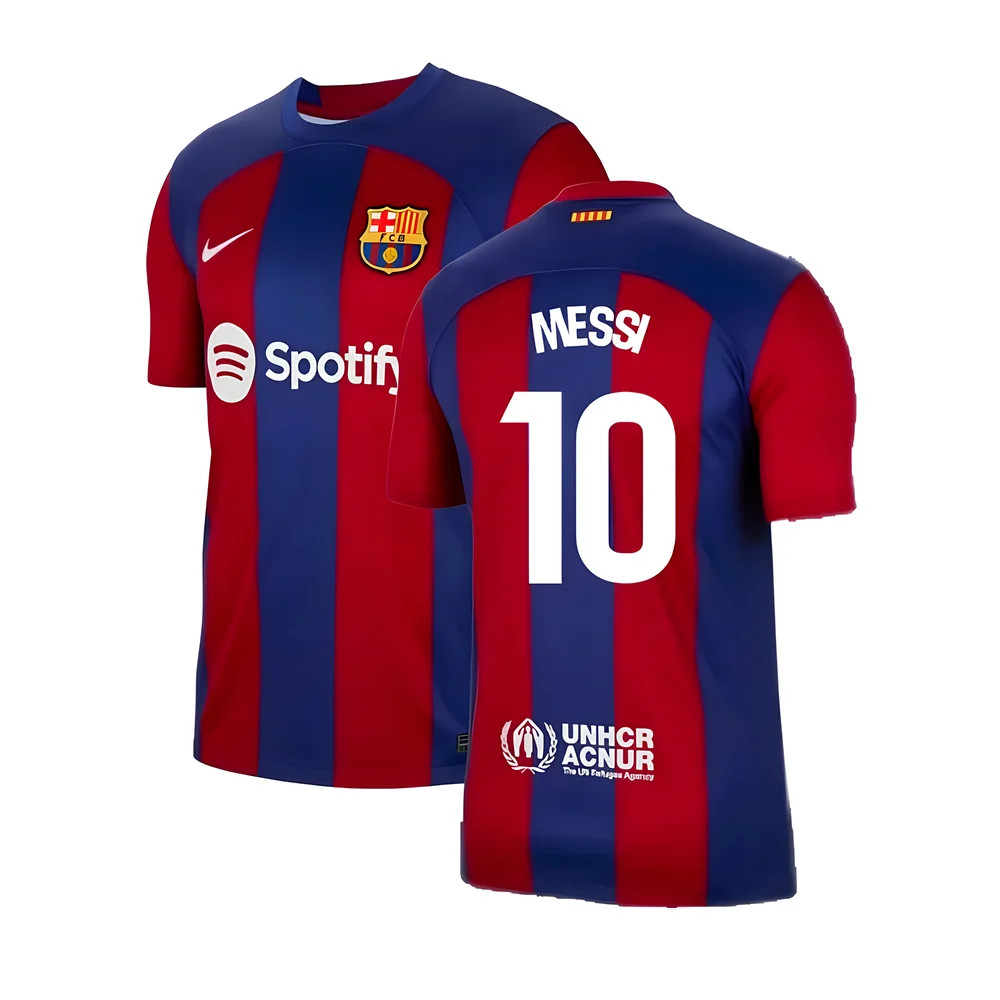 '23-'24 Barcelona Home Shirt (Messi 10) Polyester Made By: Nike Men's Red Xxl