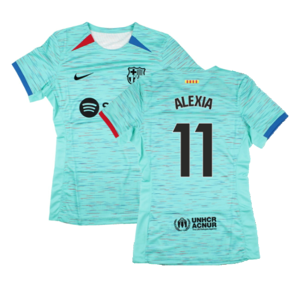 '23-'24 Barcelona Third Shirt () (Alexia 11) Polyester Made By: Nike Women's Blue Xxl