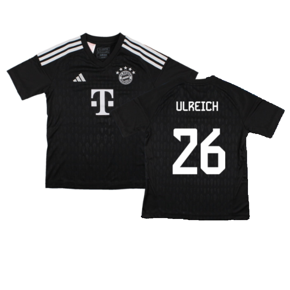 '23-'24 Bayern Munich Goalkeeper Shirt (Black) - Kids (Ulreich 26) Polyester Sven Ulreich Made By: Adidas Unisex Kids Black Size 7-8