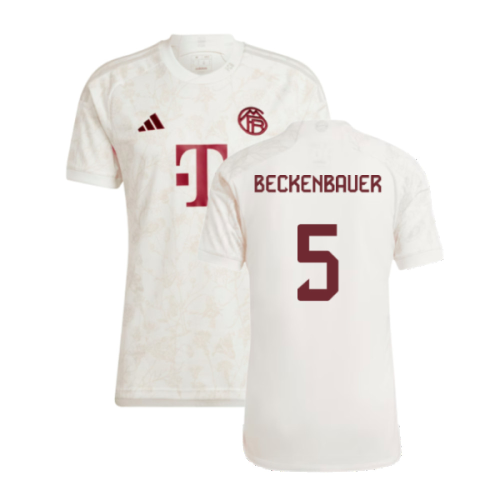 '23-'24 Bayern Munich Third Shirt (Beckenbauer 5) Polyester Made By: Adidas Men's White 3XL