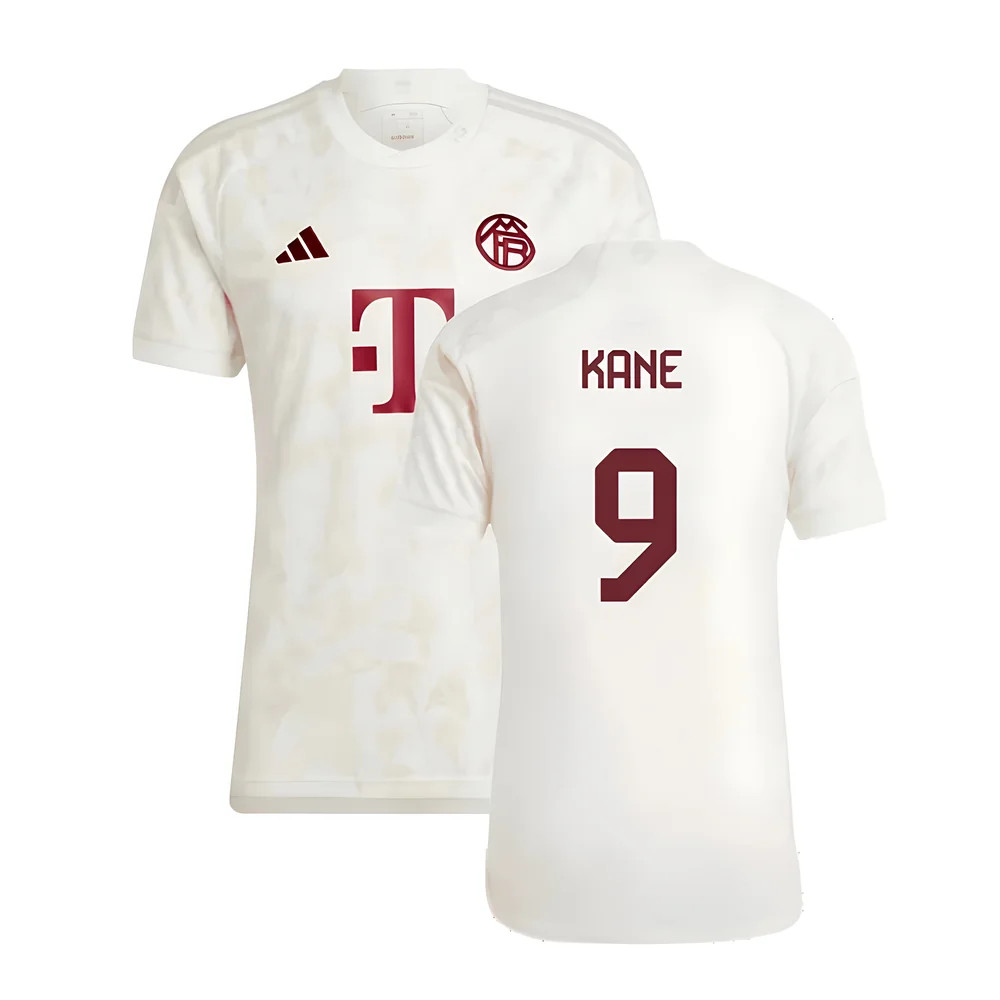 '23-'24 Bayern Munich Third Shirt (Kane 9) Polyester Made By: Adidas Men's White 3XL