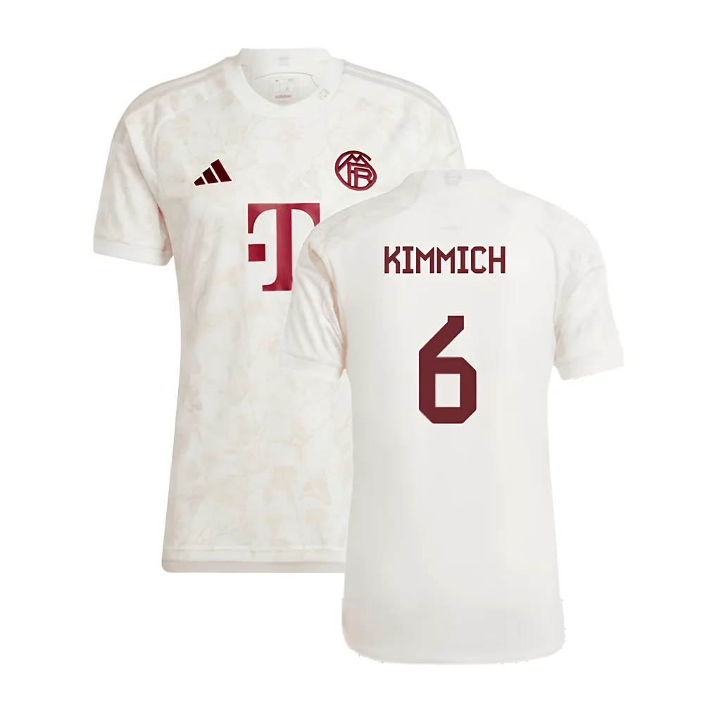 '23-'24 Bayern Munich Third Shirt (Kimmich 6) Polyester Made By: Adidas Men's White 3XL
