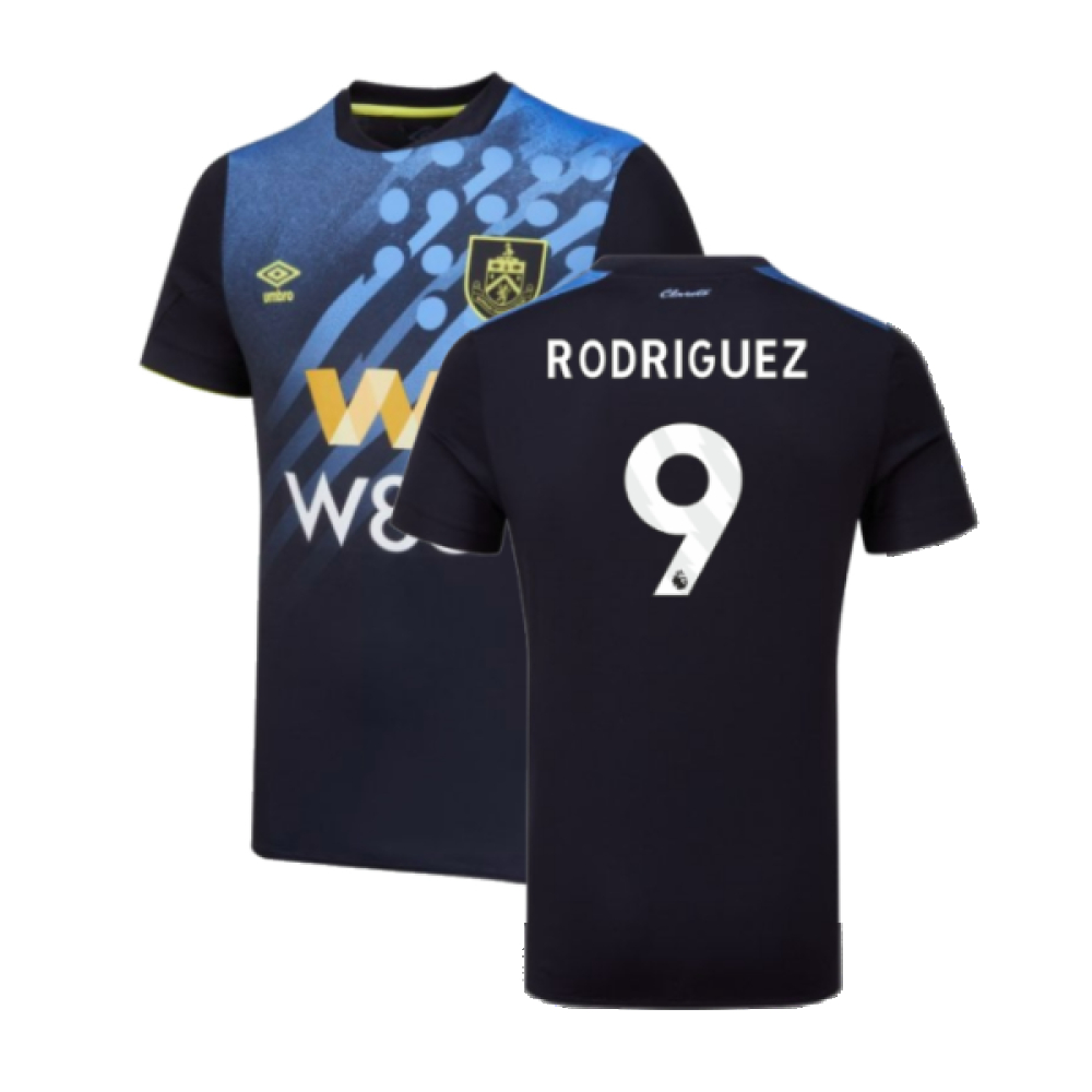 '23-'24 Burnley Third Shirt (Rodriguez 9) Polyester Jay Rodriguez Made By: Umbro Men's Black Large