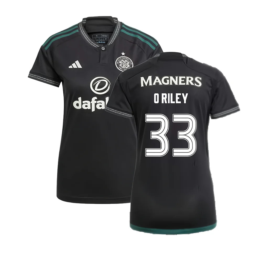 '23-'24 Celtic Away Shirt () (O Riley 33) Polyester Matt O'riley Made By: Adidas Women's Black Medium