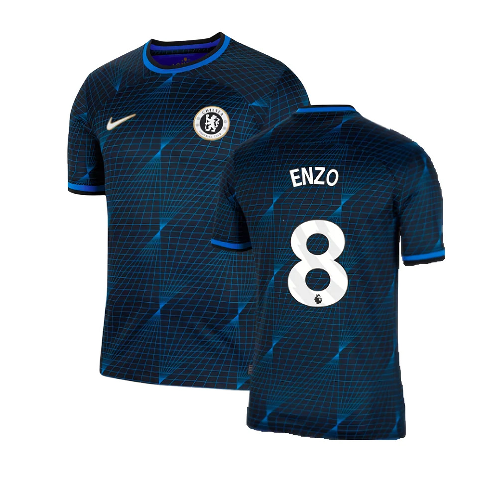 '23-'24 Chelsea Away Football Shirt (Enzo 8) Polyester Made By: Nike Men's Navy Medium