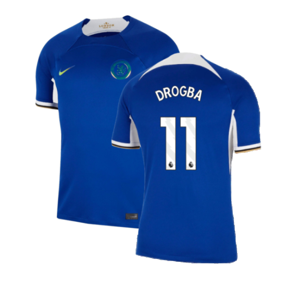 '23-'24 Chelsea Home Shirt (Drogba 11) Polyester Didier Drogba Made By: Nike Men's Blue Small
