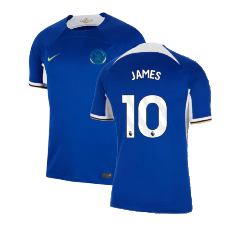 '23-'24 Chelsea Home Shirt (James 10) Polyester Made By: Nike Men's Blue Small