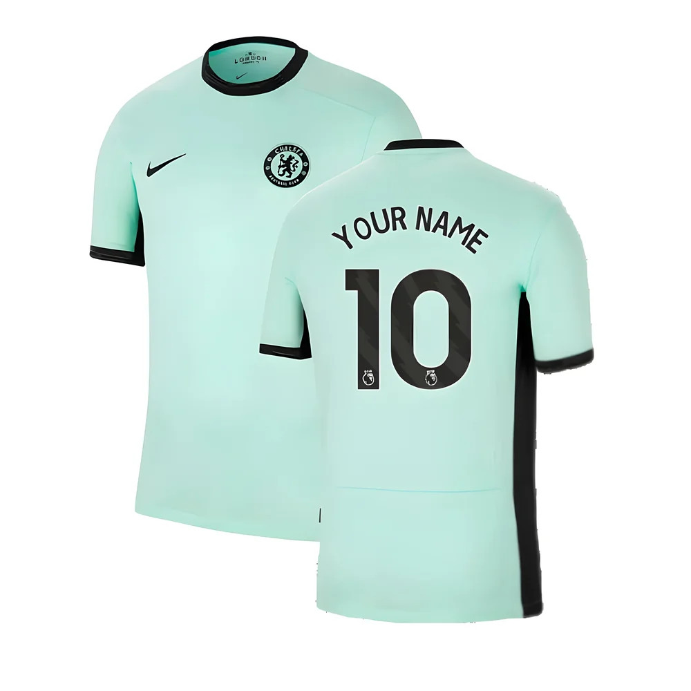 '23-'24 Chelsea Third Shirt (Your Name) Polyester Made By: Nike Men's Green Xxl
