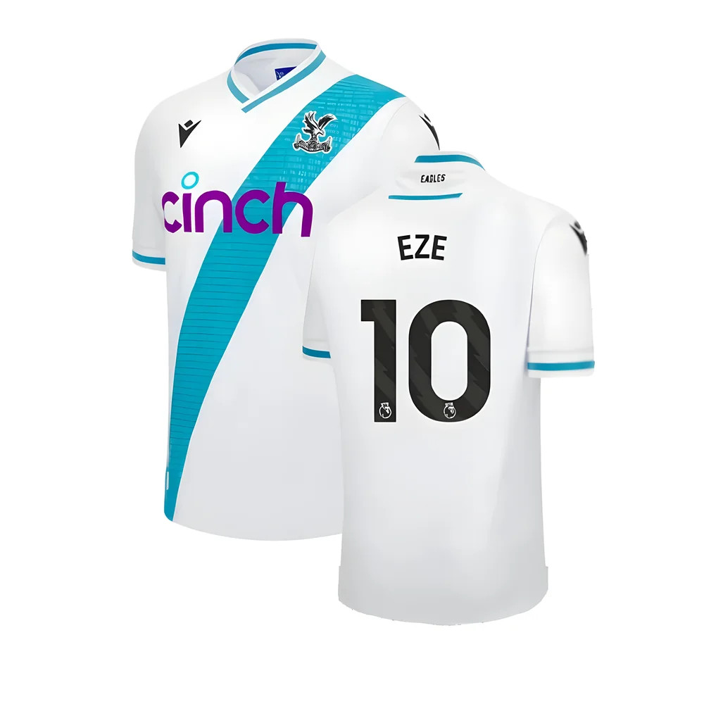 '23-'24 Crystal Palace Away Shirt (Eze 10) Polyester Eberechi Eze Made By: Puma Men's White 4XL