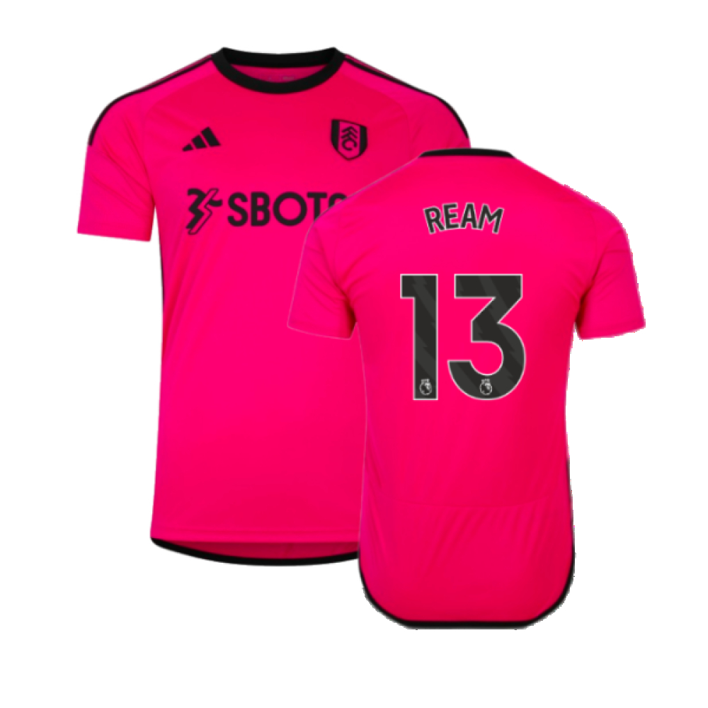 '23-'24 Fulham Away Shirt (Ream 13) Polyester Tim Ream Made By: Adidas Men's Pink Xxl