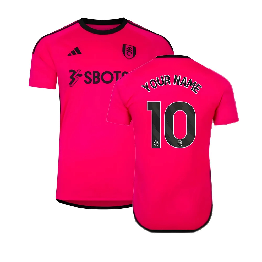 '23-'24 Fulham Away Shirt (Your Name) Polyester Made By: Adidas Men's Pink Xxl