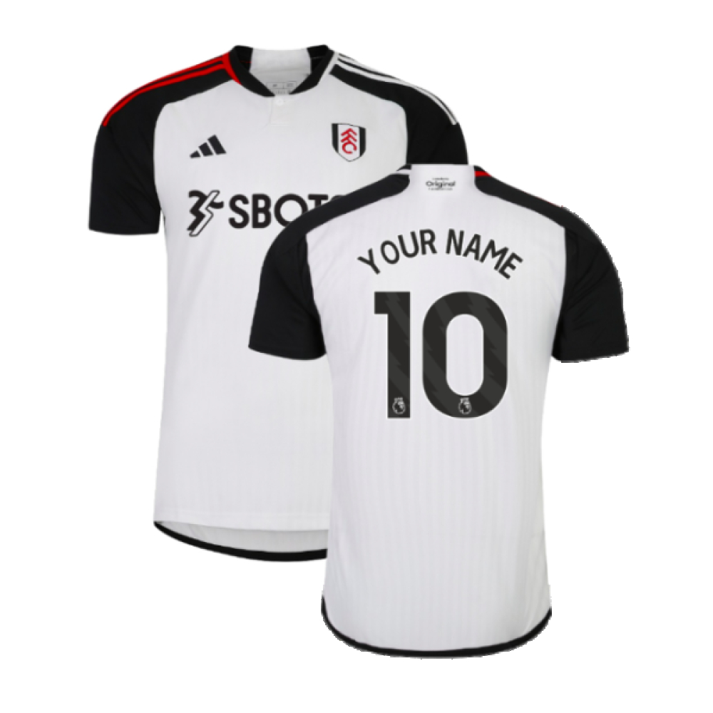 '23-'24 Fulham Home Shirt (Your Name) Polyester Made By: Adidas Men's White Xxl
