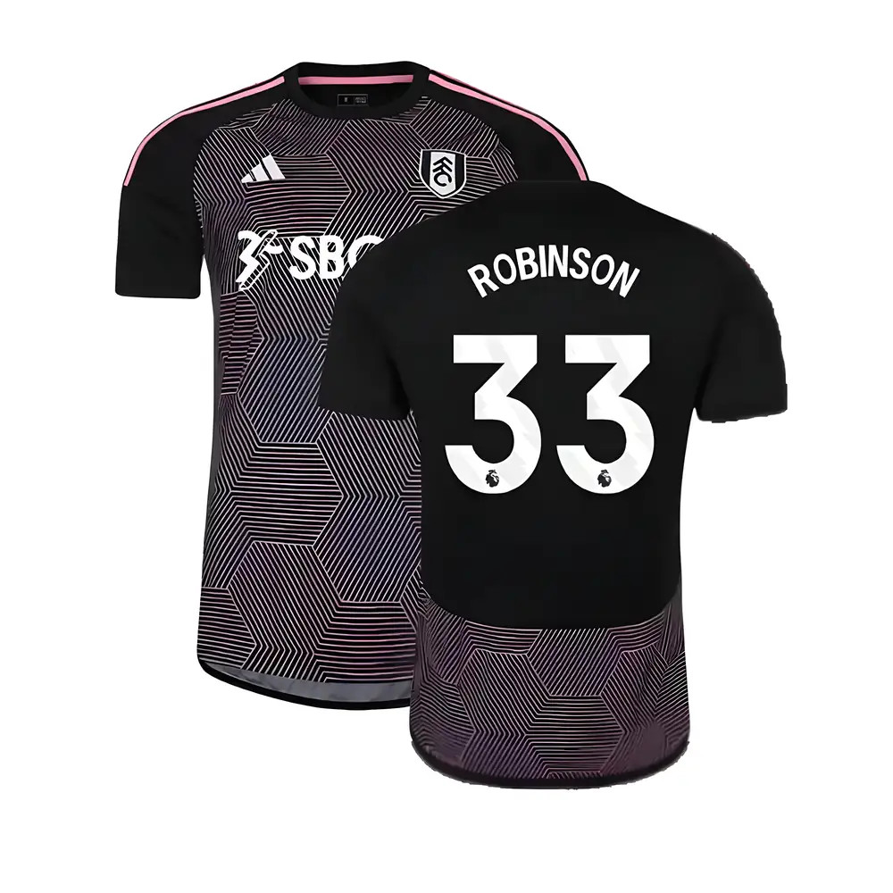 '23-'24 Fulham Third Shirt (Robinson 33) Polyester Made By: Adidas Men's Black Small