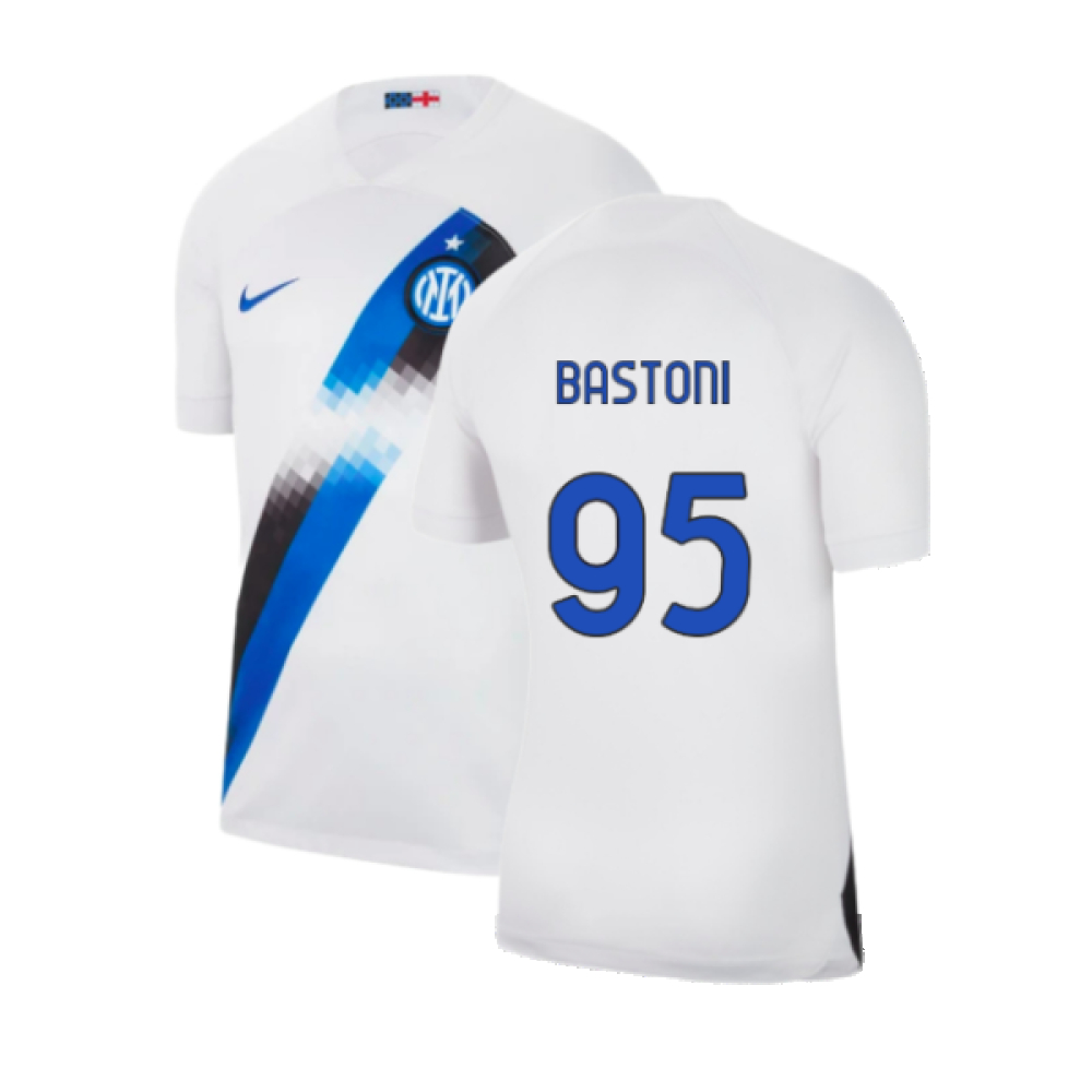 '23-'24 Inter Milan Away Shirt (Bastoni 95) Polyester Made By: Nike Men's White Large