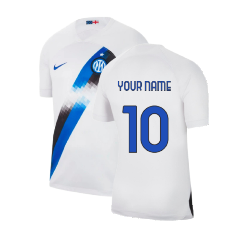 '23-'24 Inter Milan Away Shirt (Your Name) Polyester Made By: Nike Men's White Xxl